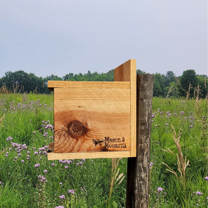 Simple Square Bee House for Native Solitary Bees - Mason and Monarch